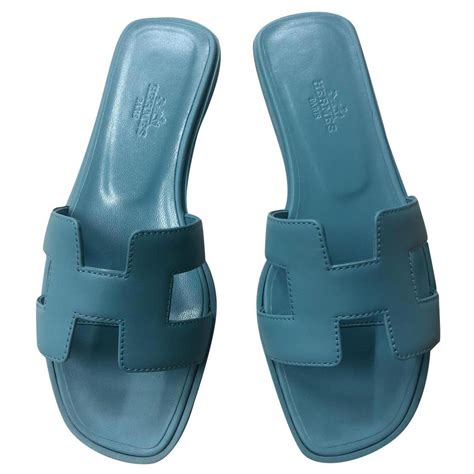 hermes oran blue sandals|hermes oran sandals men.